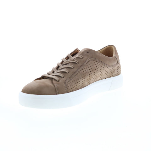 Mephisto Carl Perf Mens Beige Nubuck Lace Up Lifestyle Sneakers Shoes