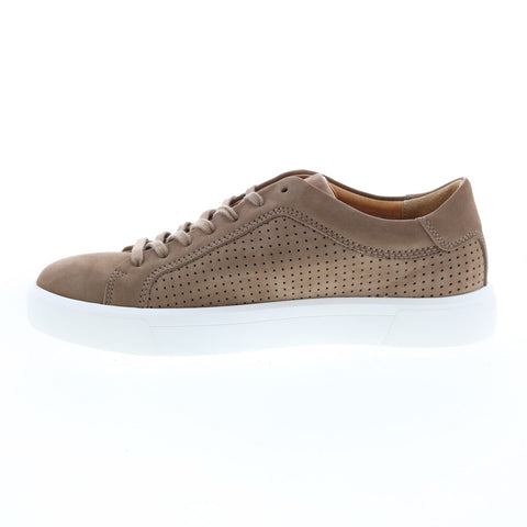 Mephisto Carl Perf Mens Beige Nubuck Lace Up Lifestyle Sneakers Shoes