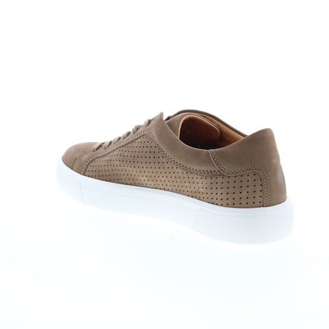 Mephisto Carl Perf Mens Beige Nubuck Lace Up Lifestyle Sneakers Shoes