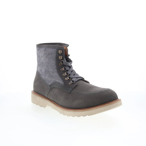 Dingo Carlsbad DI-223 Mens Gray Nubuck Lace Up Casual Dress Boots