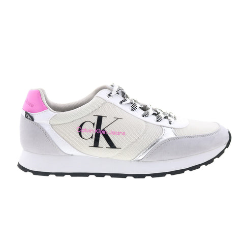Calvin Klein Cayle KCCAYLE Womens Beige Mesh Lace Up Lifestyle Sneakers Shoes