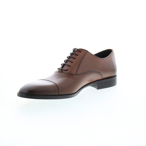 Bruno Magli Caymen CAYMEN6 Mens Brown Leather Oxfords & Lace Ups Cap Toe Shoes