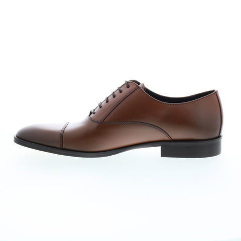Bruno Magli Caymen CAYMEN6 Mens Brown Leather Oxfords & Lace Ups Cap Toe Shoes