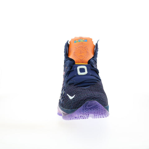 Nike Lebron XVII AS CD5050-400 Mens Blue Canvas Athletic Basketball Shoes
