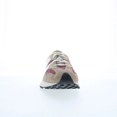 New Balance 327 MS327CP Mens Beige Leather Lace Up Lifestyle Sneakers Shoes