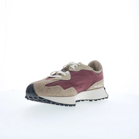 New Balance 327 MS327CP Mens Beige Leather Lace Up Lifestyle Sneakers Shoes