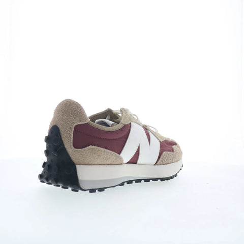 New Balance 327 MS327CP Mens Beige Leather Lace Up Lifestyle Sneakers Shoes