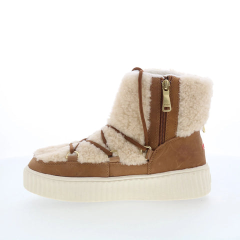 Pajar Ceria 78312 Womens Brown Suede Zipper Ankle & Booties Boots