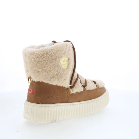 Pajar Ceria 78312 Womens Brown Suede Zipper Ankle & Booties Boots