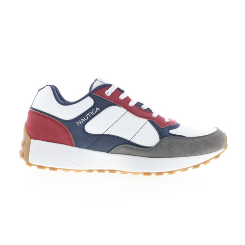 Nautica Ayden CG6441 Mens White Synthetic Lace Up Lifestyle Sneakers Shoes
