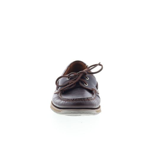 Rockport Perth CH1237 Mens Brown Wide Loafers & Slip Ons Boat Shoes