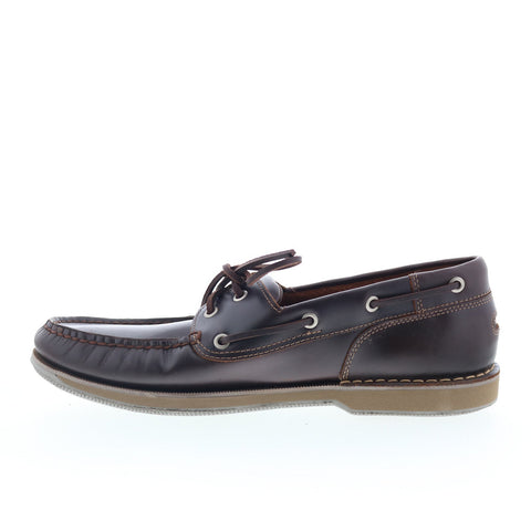 Rockport Perth CH1237 Mens Brown Wide Loafers & Slip Ons Boat Shoes