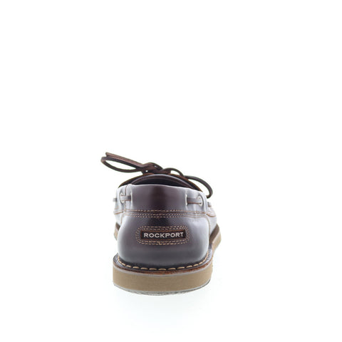 Rockport Perth CH1237 Mens Brown Wide Loafers & Slip Ons Boat Shoes