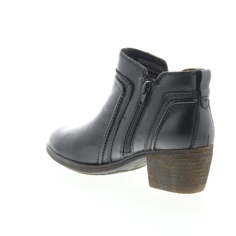 Cobb Hill Anisa V-Cut CH6159 Womens Black Leather Ankle & Booties Boots