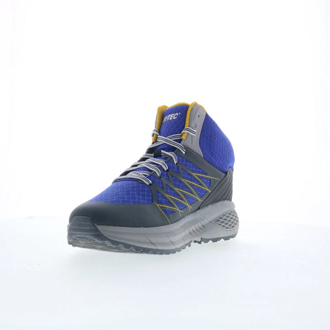 Hi-Tec Demolisher Mid CH80046M-DM Mens Blue Synthetic Lace Up Hiking Boots