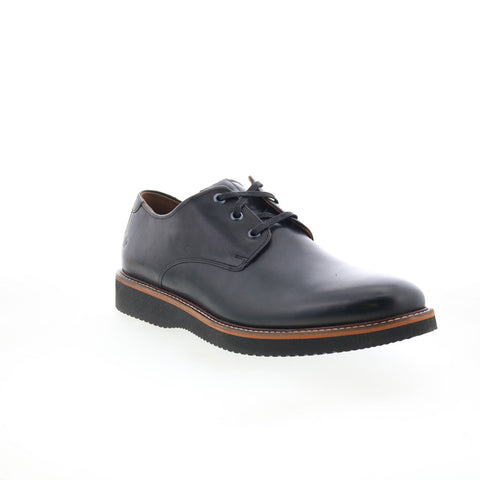Dunham Clyde Plain Toe CH9100 Mens Black Oxfords & Lace Ups Plain Toe Shoes