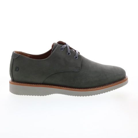 Dunham Clyde Plain Toe CH9102 Mens Gray Nubuck Oxfords Plain Toe Shoes
