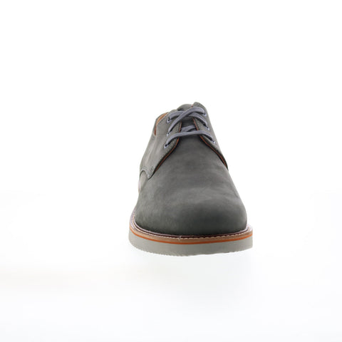 Dunham Clyde Plain Toe CH9102 Mens Gray Nubuck Oxfords Plain Toe Shoes