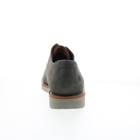 Dunham Clyde Plain Toe CH9102 Mens Gray Wide Nubuck Oxfords Plain Toe Shoes