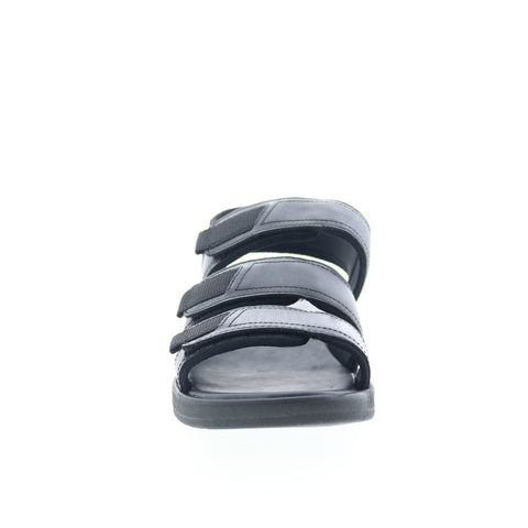 Rockport LB M Dress 3 Band CH9925 Mens Black Wide Leather Sport Sandals Shoes