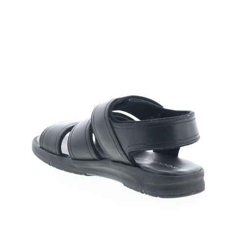 Rockport LB M Dress 3 Band CH9925 Mens Black Wide Leather Sport Sandals Shoes