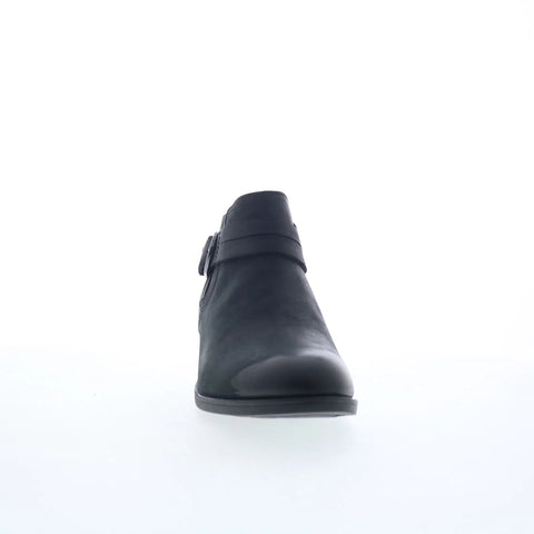 Clarks Charlten Rae 26179573 Womens Black Wide Leather Ankle & Booties Boots