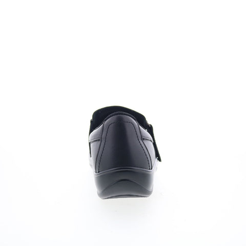 Orthofeet Chelsea 817 Womens Black Leather Loafer Flats Shoes