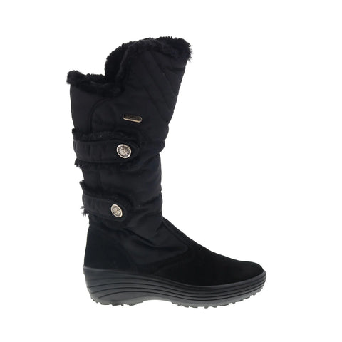 Pajar Chloe 53195 Womens Black Suede Zipper Mid Calf Boots
