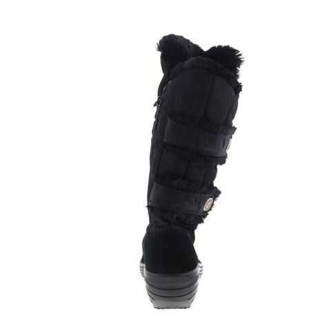 Pajar Chloe 53195 Womens Black Suede Zipper Mid Calf Boots