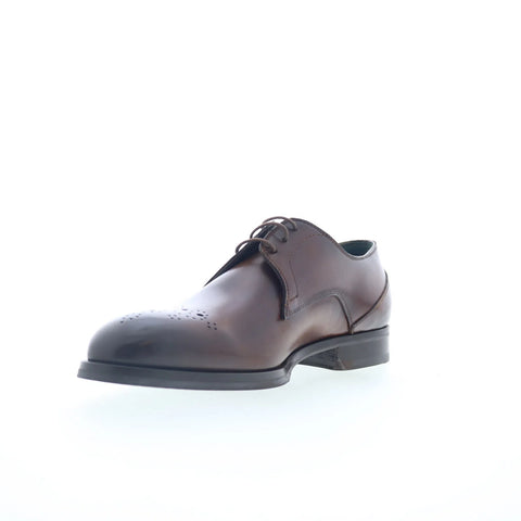 Pastori by Di Bianco Chlorus Calfskin Mens Brown Oxfords Plain Toe Shoes