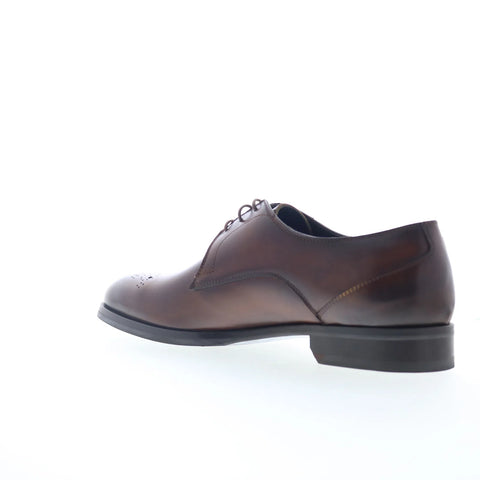 Pastori by Di Bianco Chlorus Calfskin Mens Brown Oxfords Plain Toe Shoes