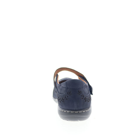 Cobb Hill Perry CHPERRY Womens Blue Suede Strap Mary Jane Flats Shoes
