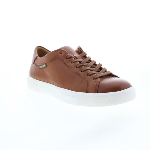 Mephisto Cristiano Mens Brown Leather Lace Up Lifestyle Sneakers Shoes