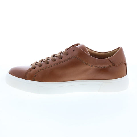 Mephisto Cristiano Mens Brown Leather Lace Up Lifestyle Sneakers Shoes