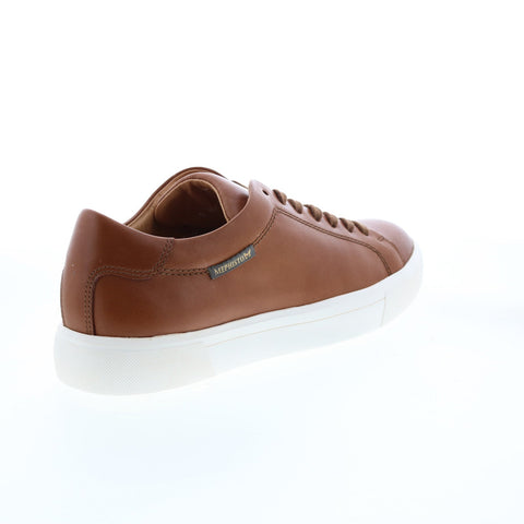 Mephisto Cristiano Mens Brown Leather Lace Up Lifestyle Sneakers Shoes