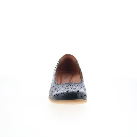 Cobb Hill Rory CHRORY Womens Black Leather Slip On Ballet Flats Shoes