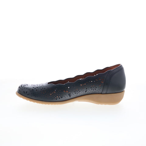 Cobb Hill Rory CHRORY Womens Black Leather Slip On Ballet Flats Shoes
