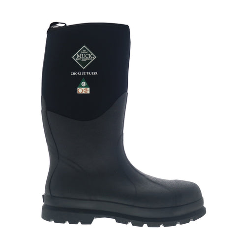 Muck Chore Classic Tall Steel Toe Waterproof CHSCSAA Mens Black Work Boots