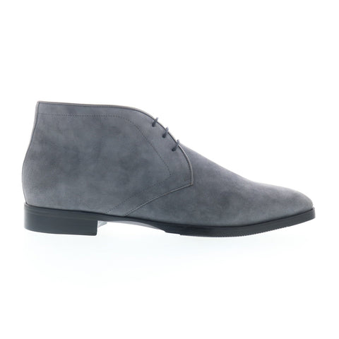 Zelli Italia Chukka Boot Mens Gray Suede Lace Up Chukkas Boots