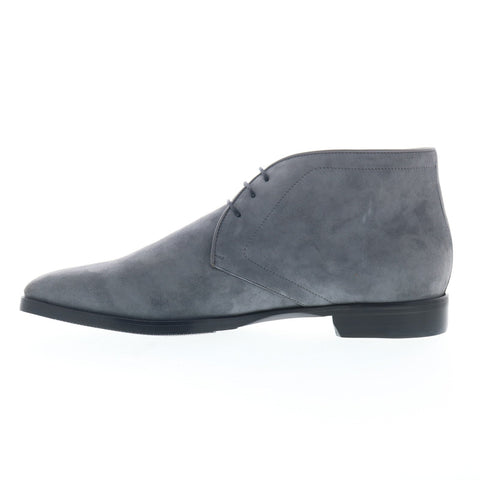Zelli Italia Chukka Boot Mens Gray Suede Lace Up Chukkas Boots