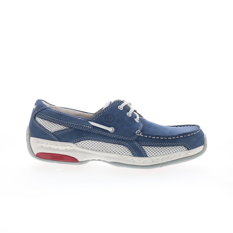 Dunham Captain CI0145 Mens Blue Extra Wide 4E Loafers & Slip Ons Boat Shoes