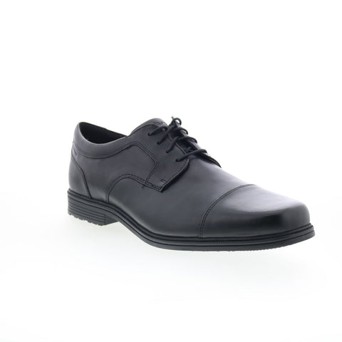 Rockport Taylor Cap Toe CI0822 Mens Black Oxfords & Lace Ups Cap Toe Shoes
