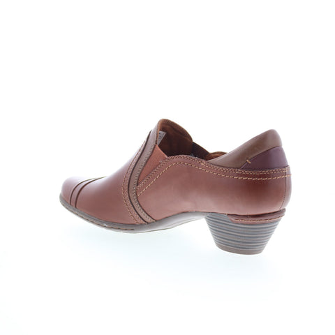 Cobb Hill Laurel Slip-On CI1739 Womens Brown Leather Ankle & Booties Boots