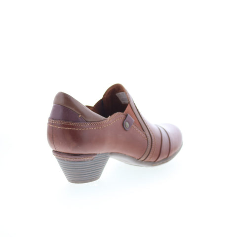 Cobb Hill Laurel Slip-On CI1739 Womens Brown Leather Ankle & Booties Boots