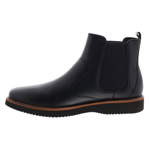 Dunham Clyde Chelsea CI2307 Mens Black Wide Leather Slip On Chelsea Boots