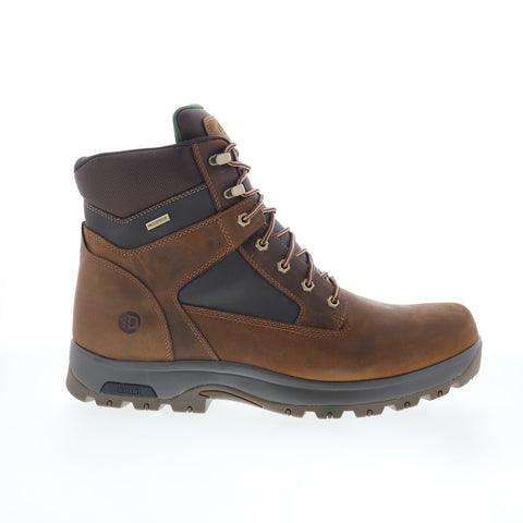 Dunham 8000 Works WP 6-Inch Plain Toe Boot Mens Brown Extra Wide 4E Work Boots