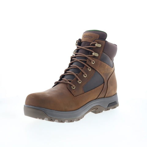 Dunham 8000 Works WP 6-Inch Plain Toe Boot Mens Brown Extra Wide 4E Work Boots