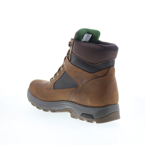 Dunham 8000 Works WP 6-Inch Plain Toe Boot Mens Brown Extra Wide 4E Work Boots
