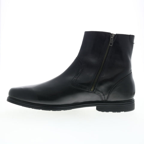 Rockport Taylor Zip Boot CI2625 Mens Black Wide Leather Casual Dress Boots