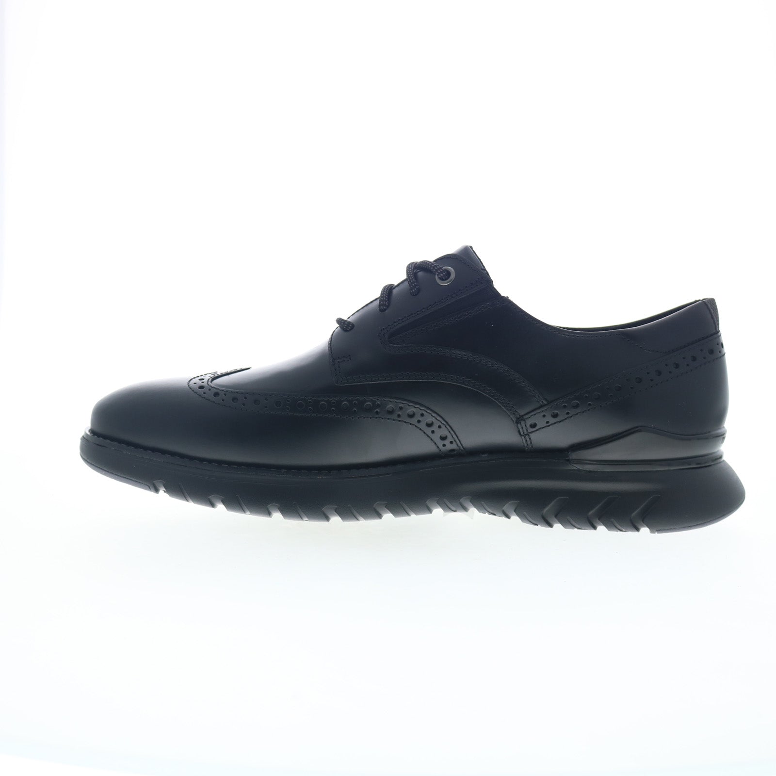 Chaussures Homme Rockport Total Motion Sport Wingtip CI2661 - Noir Cuir - Neuf Avec Emballage